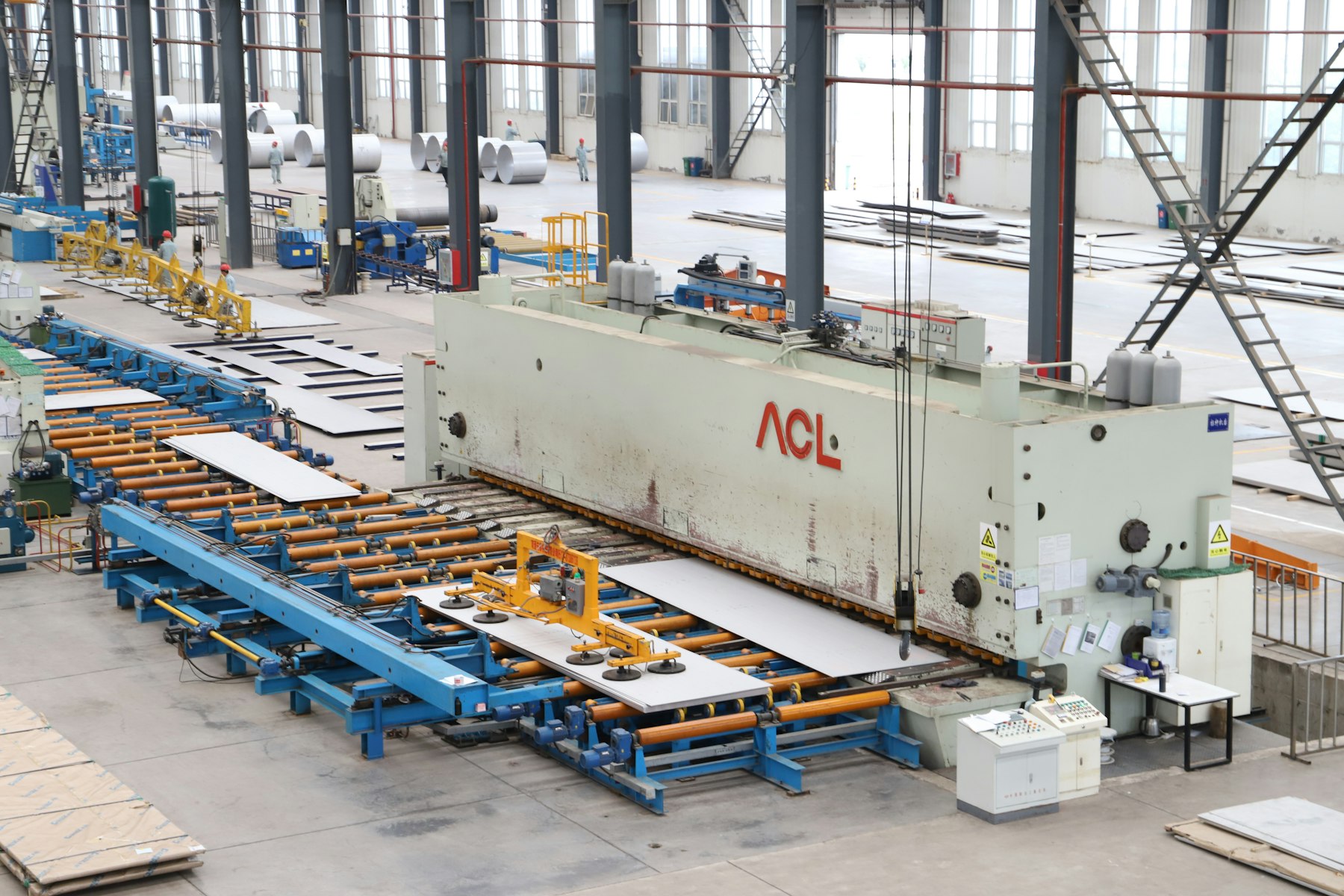 Industrial machinery and production equipment in an engineering facility